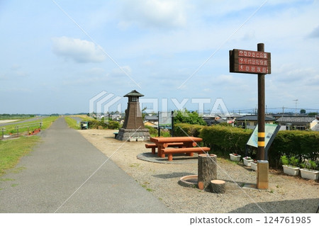 Akaiwa Ferry, a ferry crossing connecting the right and left banks of the Tone River 124761985