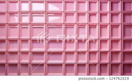 Pale pink matte tile background 124762819