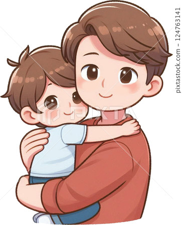 happy family hug 124763141