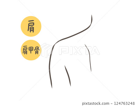 Female shoulder parts illustration 124763248