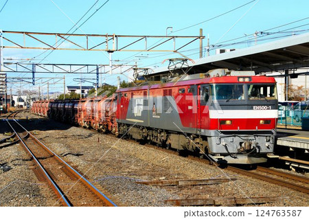 The end of the traditional freight train "Annaka Freight" - pulled by electric locomotive EH500-1 124763587