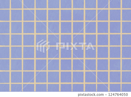 手繪格紋圖案（淺紫色x橙色） 124764050