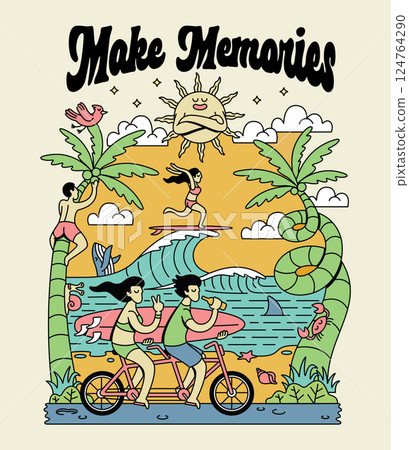 make memories vector cute illustration make memories vector cute illustration 124764290
