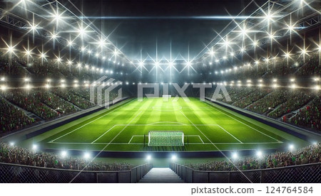 從看台上看足球場 從看台上看足球場 124764584