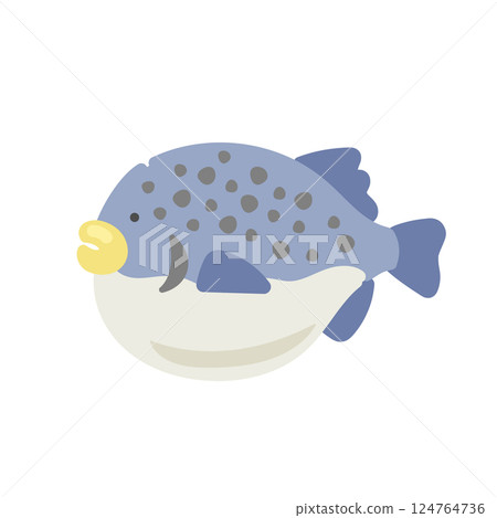 Pufferfish illustration 124764736