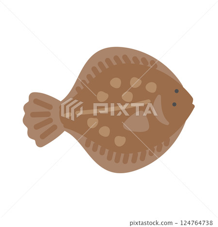 比目魚的插圖 比目魚的插圖 124764738