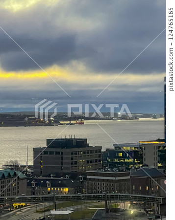A view of the city of Halifax, Nova Scotia, Canada on a sunrise A view of the city of Halifax, Nova Scotia, Canada on a sunrise 124765165