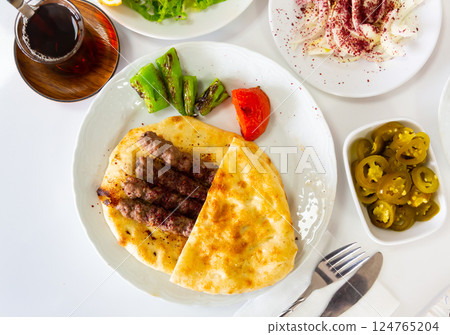 Turkish shish kofte kebab Turkish shish kofte kebab 124765204