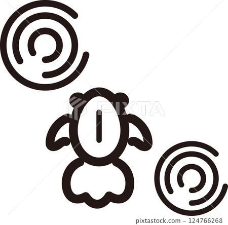 Icon Summer Goldfish Festival Pictogram Line Line Icon Decoration Design Illustration Material 124766268