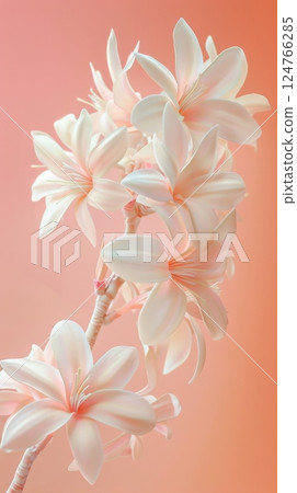 Beauty white tuberose blossom flower copy space decoration nature background 124766285