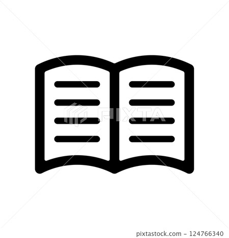 Open book icon illustration Open book icon illustration 124766340