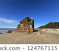 Beautiful blue sky next to Inasa Beach (Shimane) 124767115