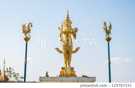 Beautiful statue of Phra Siam Devadhiraj in Chiang Rai province of Thailand. Beautiful statue of Phra Siam Devadhiraj in Chiang Rai province of Thailand. 124767331