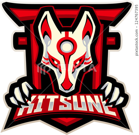 Kitsune head mascot Kitsune head mascot 124767395