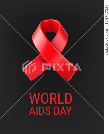 World aids day card. 3d vector World aids day card. 3d vector 124767522