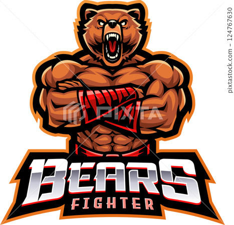 Bear fighter mascot Bear fighter mascot 124767630