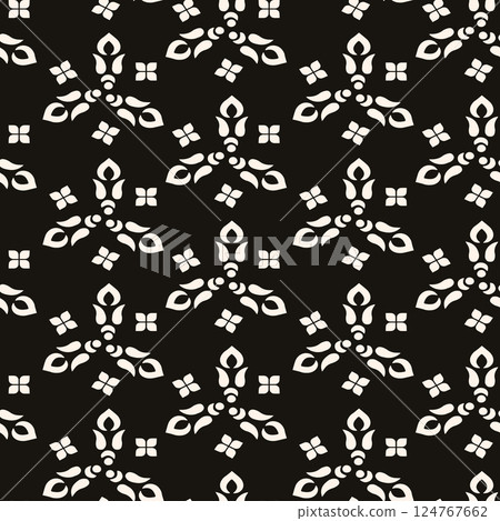 Vector minimal geometric seamless pattern. Small linear element modern lux fabric design textile swatch ladies dress, man shirt all over print block  124767662