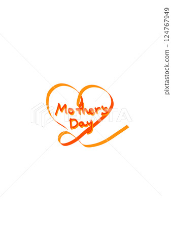 Mother's Day logo written with ribbon Mother's Day logo written with ribbon 124767949