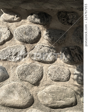 A rough and cracked earthy surface, featuring a mix of concrete-like texture. The natural tones of brown, beige, and tan emphasize the arid, aged look, making it perfec tbackground. A rough and cracked earthy surface, featuring a mix of concrete-like texture. The natural tones of brown, beige, and tan emphasize the arid, aged look, making it perfec tbackground. 124767955