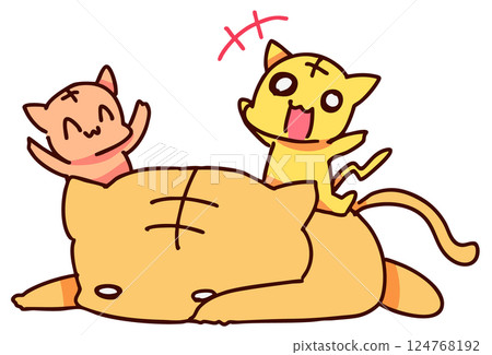 Cats at the mercy of childcare Cats at the mercy of childcare 124768192