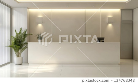 明亮的接待櫃檯 124768348