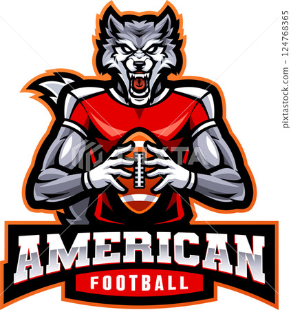 American football mascot American football mascot 124768365