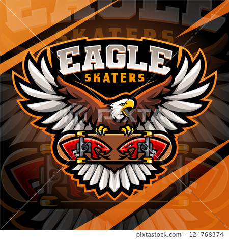 Eagle skaters esport mascot logo design Eagle skaters esport mascot logo design 124768374