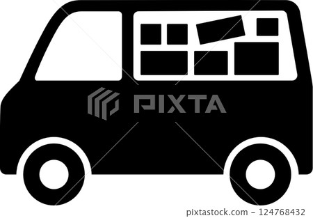 使用輕型車輛送貨服務的圖標 124768432