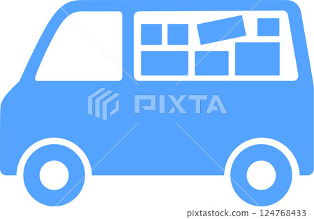 使用輕型車輛送貨服務的圖標 使用輕型車輛送貨服務的圖標 124768433