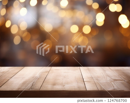 Table and sparkly background 124768700