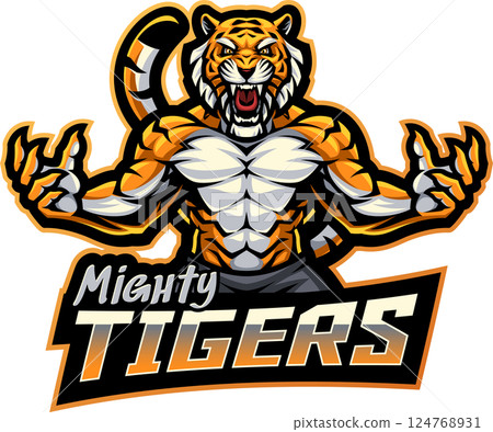 Mighty tiger mascot 124768931