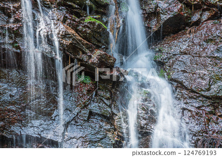 A small waterfall in the forest, Kurama, Kyoto 124769193