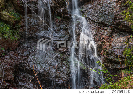 A small waterfall in the forest, Kurama, Kyoto 124769198