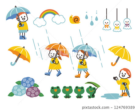 Rainy season and children 124769389