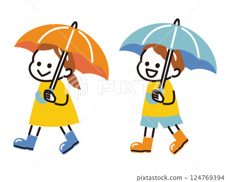 Rainy season and children 124769394