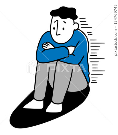 A depressed man 124769743