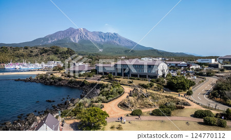 March 23 2025 Coastal Landscape With Mountain, Buildings, and Scenic, Japan March 23 2025 Coastal Landscape With Mountain, Buildings, and Scenic, Japan 124770112