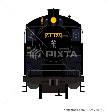 Front view vector illustration of SL C11 No. 123 124770142