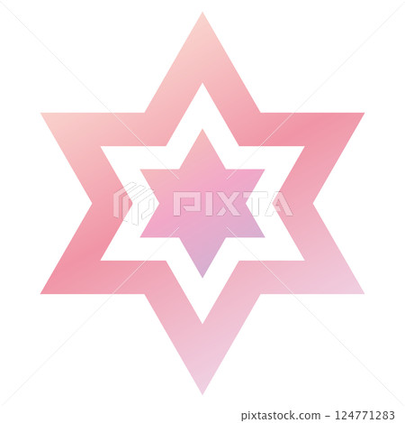 Hexagram icon pink 124771283