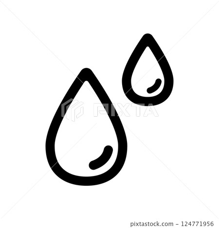 Water drop icon illustration 124771956