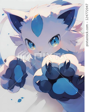 可愛的天使和神秘的雲 124772047