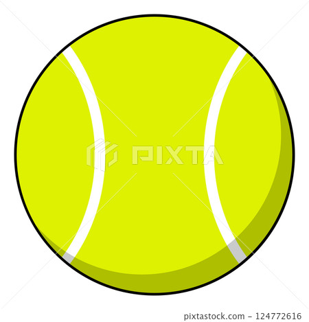 Tennis ball illustration 124772616