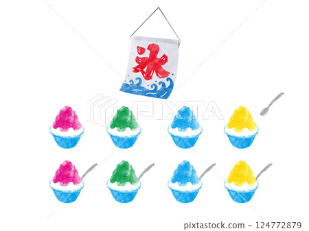 Textured shaved ice illustration Textured shaved ice illustration 124772879
