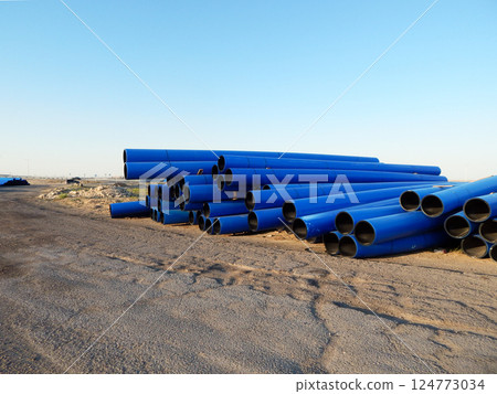 Industrial polymer pipes. 124773034