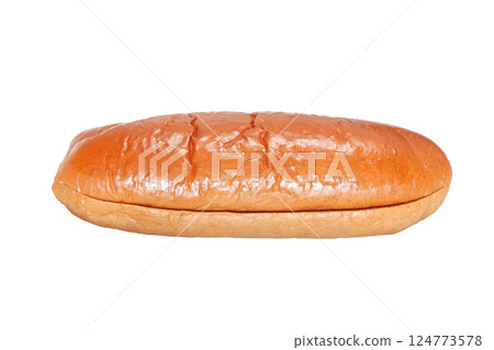Brown sugar bread sandwiched with cream [white background, cutout] 124773578