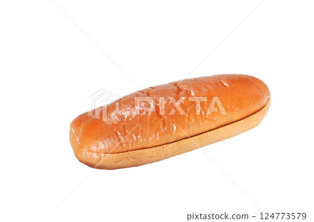 Brown sugar bread sandwiched with cream [white background, cutout] 124773579