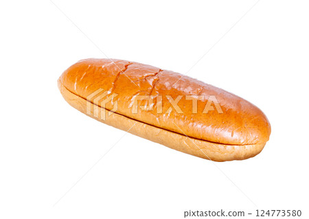 Brown sugar bread sandwiched with cream [white background, cutout] 124773580