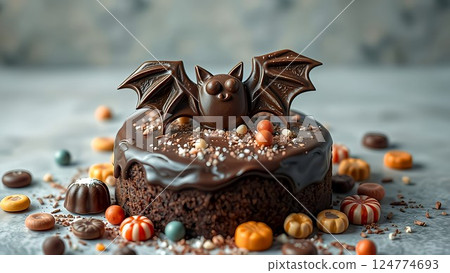Bat cake 124774693