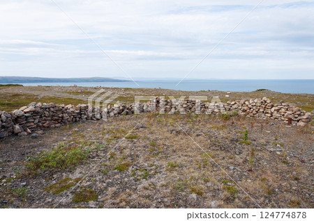 Arctic landscape, rocks at the seacoast Arctic landscape, rocks at the seacoast 124774878