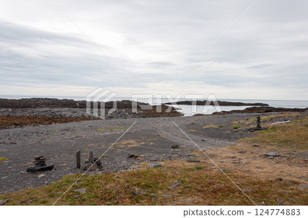 Barents Sea coast at sunset Barents Sea coast at sunset 124774883